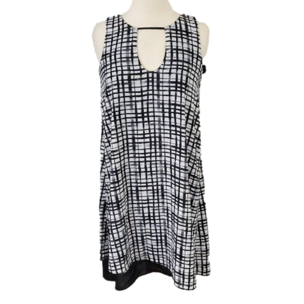 BAR III 𝅺Summer A-Line Dress Black Combo XS NEW